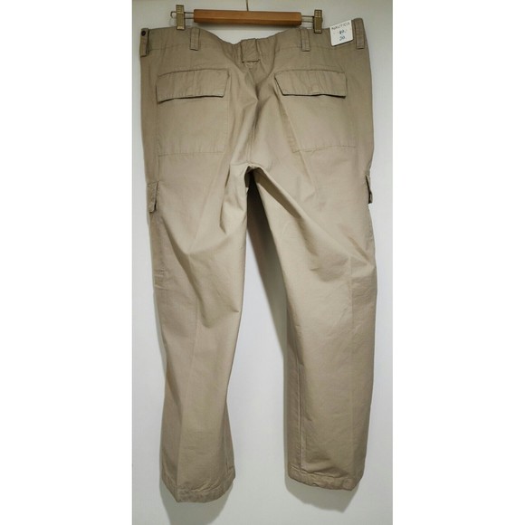 NWT Nautica Mens Cargo Pants Beige Beach-Sand Adjustable Waist & Hem Size 40x30 - Picture 5 of 16